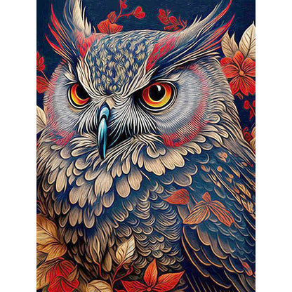 Owl In The Woods - Full Round Drill Diamond Painting 30*40CM