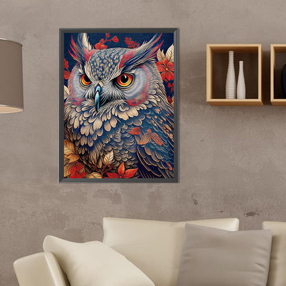 Owl In The Woods - Full Round Drill Diamond Painting 30*40CM