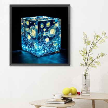 Starry Sky Water Cube - Full Round Drill Diamond Painting 30*30CM