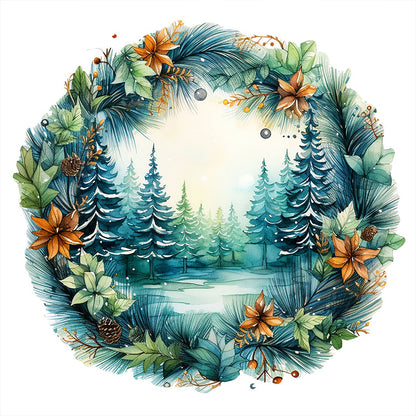 Christmas Tree Ring - Full Round Drill Diamond Painting 40*40CM