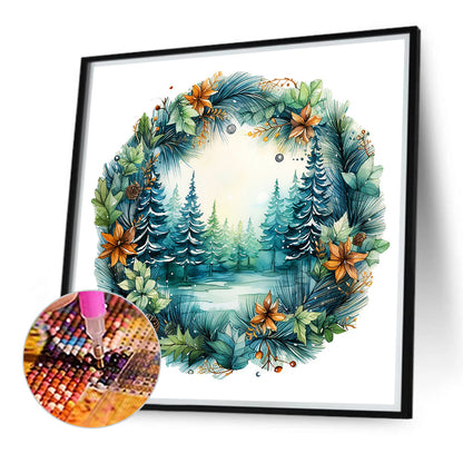 Christmas Tree Ring - Full Round Drill Diamond Painting 40*40CM