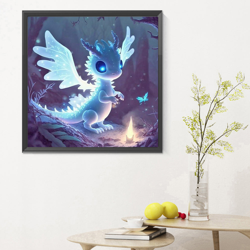 Fluorescent Ghost Dragon - Full Round Drill Diamond Painting 30*30CM