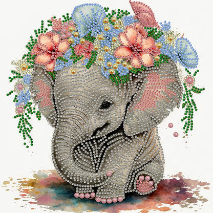 Elephant - Special Shaped Drill Diamond Painting 30*30CM