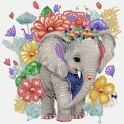 Elephant - Special Shaped Drill Diamond Painting 30*30CM