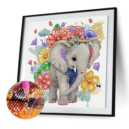 Elephant - Special Shaped Drill Diamond Painting 30*30CM