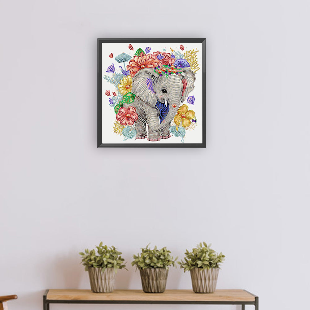 Elephant - Special Shaped Drill Diamond Painting 30*30CM