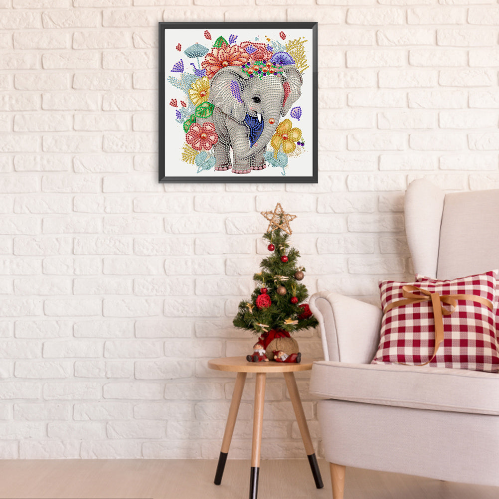 Elephant - Special Shaped Drill Diamond Painting 30*30CM