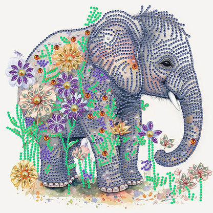 Elephant - Special Shaped Drill Diamond Painting 30*30CM