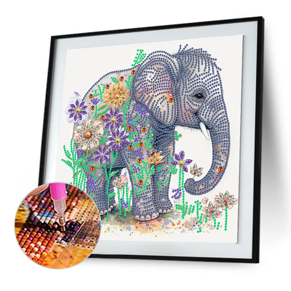 Elephant - Special Shaped Drill Diamond Painting 30*30CM