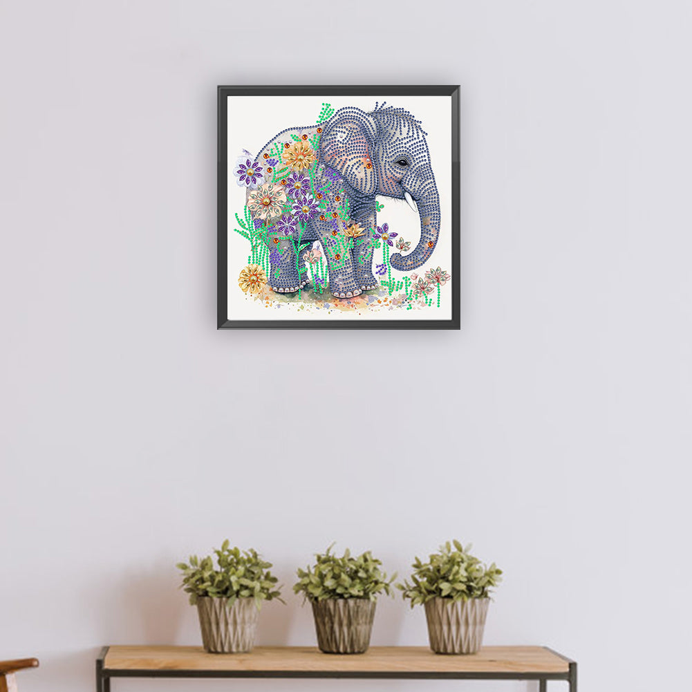 Elephant - Special Shaped Drill Diamond Painting 30*30CM