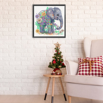 Elephant - Special Shaped Drill Diamond Painting 30*30CM