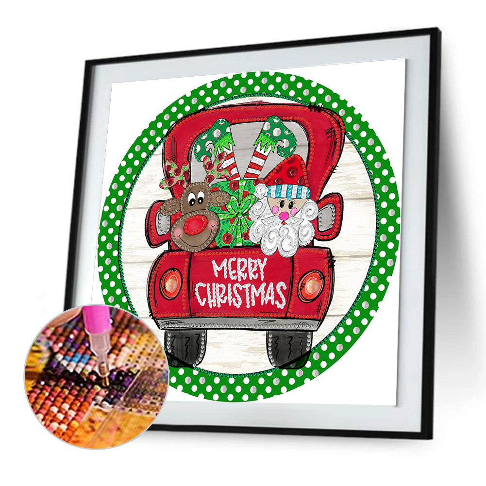 Christmas Holiday Wreath - Special Shaped Drill Diamond Painting 30*30CM