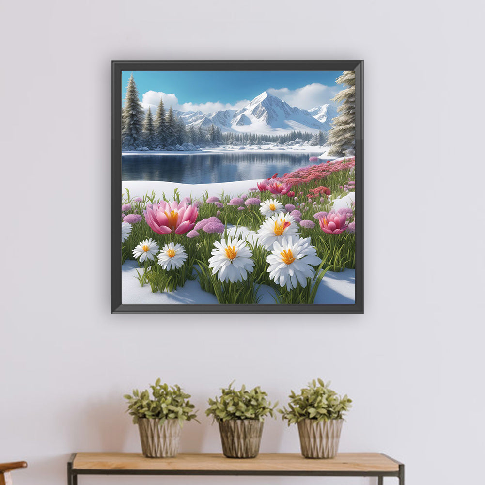 Colorful Flowers - Full Round Drill Diamond Painting 30*30CM