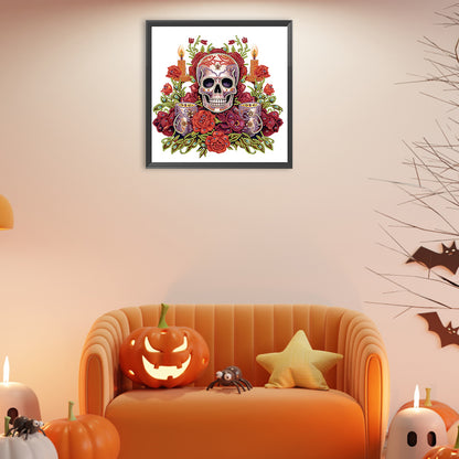 Skull Candlestick - Special Shaped Drill Diamond Painting 30*30CM