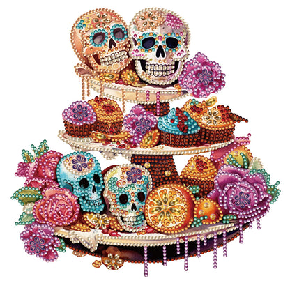 Skull Dessert - Special Shaped Drill Diamond Painting 30*30CM