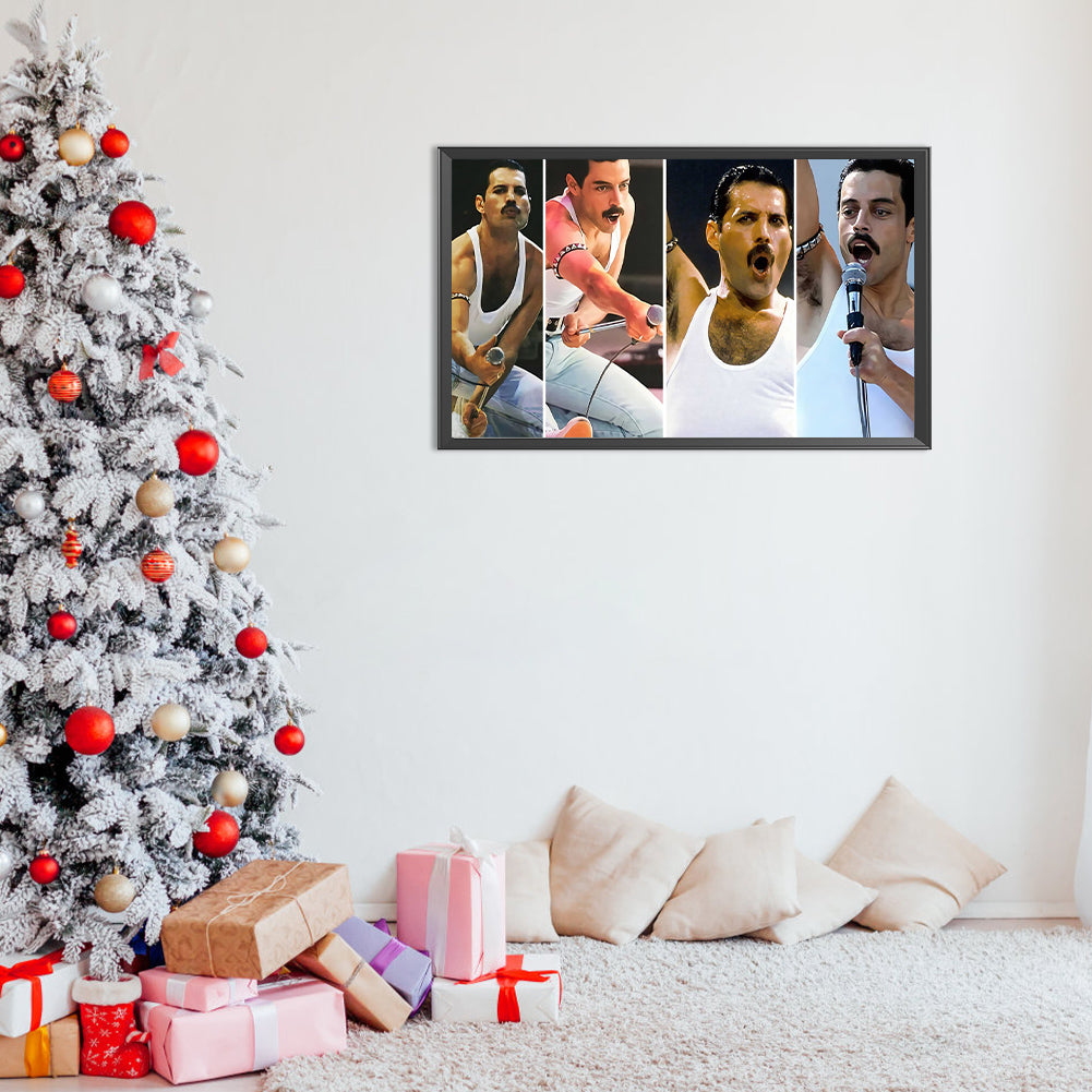 Rock Singer Freddie Mercury - Full Round Drill Diamond Painting 50*30CM