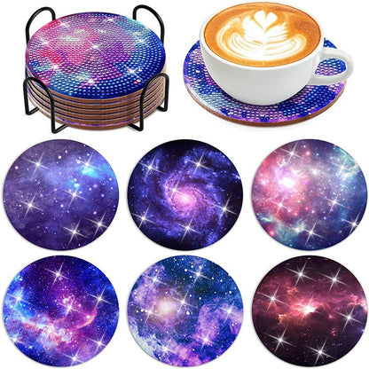 6PCS Diamond Painting Art Coaster Kit Special Shape Diamond Painting DIY Coaster