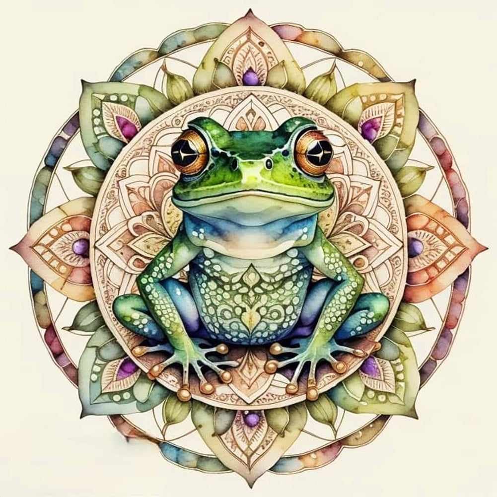 Floral Frog - Full Round Drill Diamond Painting 40*40CM