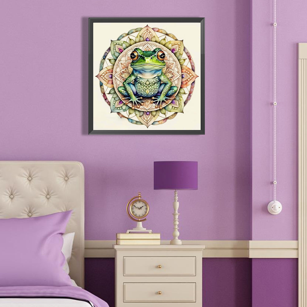 Floral Frog - Full Round Drill Diamond Painting 40*40CM