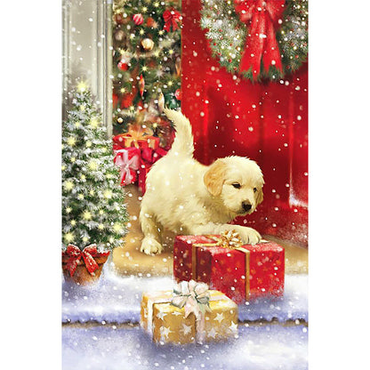 Christmas Dog Gifts - Full Round Drill Diamond Painting 40*60CM