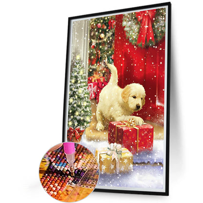 Christmas Dog Gifts - Full Round Drill Diamond Painting 40*60CM