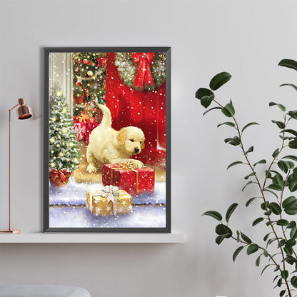 Christmas Dog Gifts - Full Round Drill Diamond Painting 40*60CM