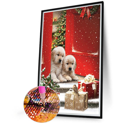 Christmas Dog Gift - Full Round Drill Diamond Painting 40*60CM