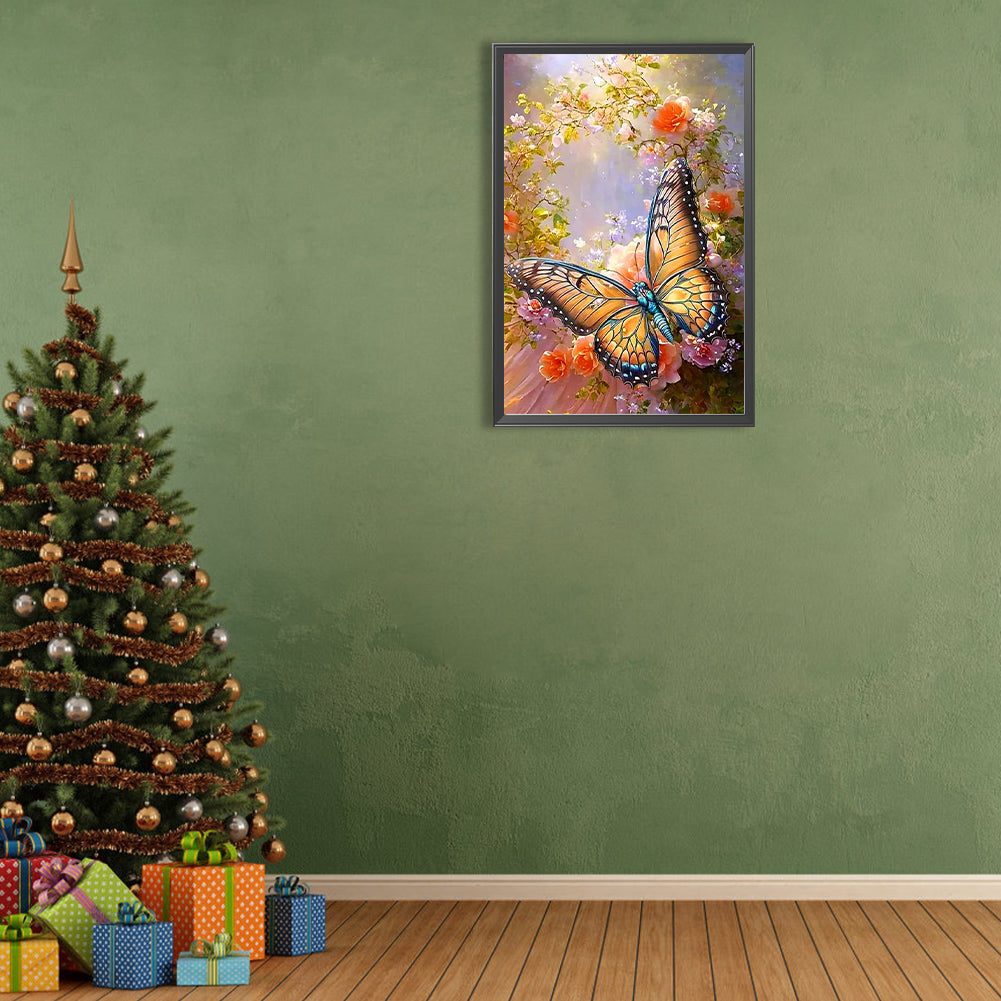 Christmas Fantasy Butterfly - Full Round Drill Diamond Painting 40*60CM