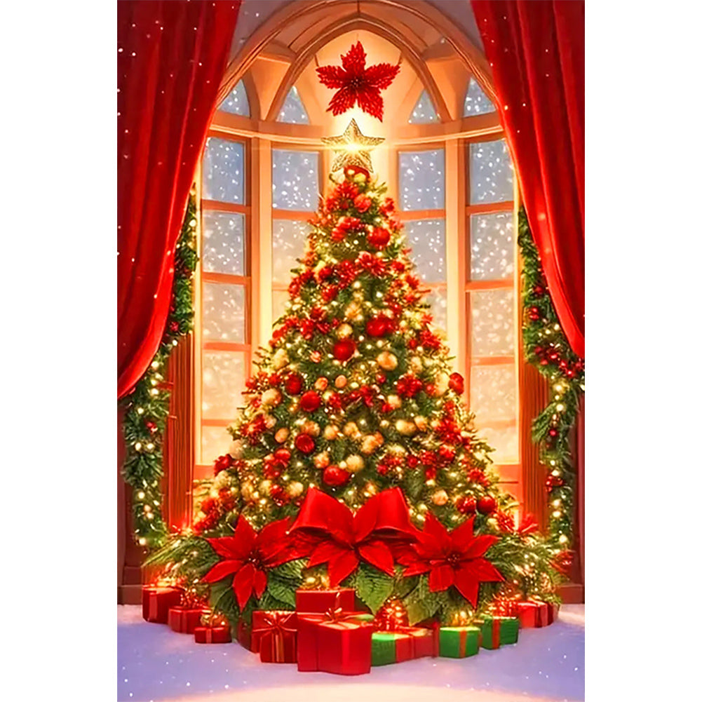 Christmas Model Christmas Tree And Gifts - Full Round Drill Diamond Painting 40*60CM