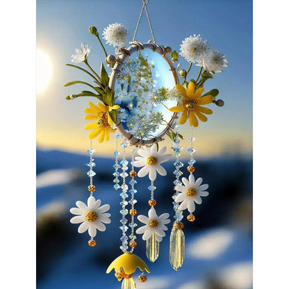 Flower Wind Chime - Full Round Drill Diamond Painting 30*40CM
