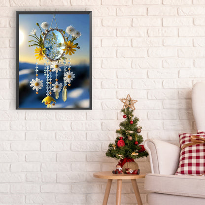 Flower Wind Chime - Full Round Drill Diamond Painting 30*40CM