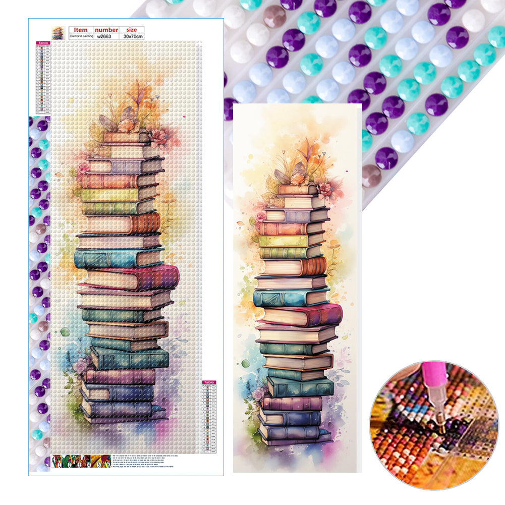 Book Ladder - Full Round Drill Diamond Painting 30*70CM