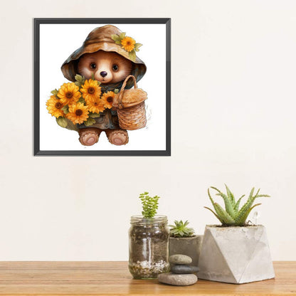 Sunflower Bear - Full Square Drill Diamond Painting 30*30CM