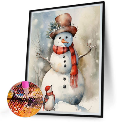 Christmas Snowman - Full Round Drill Diamond Painting 30*40CM