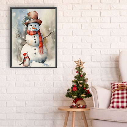 Christmas Snowman - Full Round Drill Diamond Painting 30*40CM