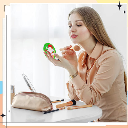 Double Sided Diamond Art Mirror for Adults Kids Beginners (Santa #5)