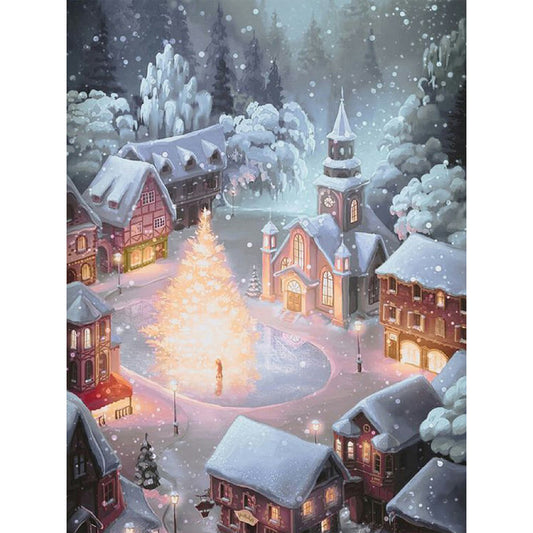 Christmas Town - Full Round Drill Diamond Painting 30*40CM