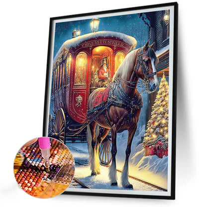 Christmas Carriage - Full Round Drill Diamond Painting 30*40CM