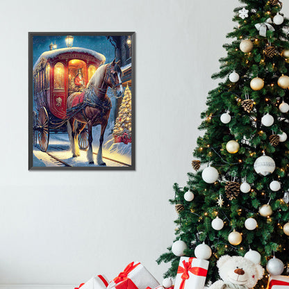 Christmas Carriage - Full Round Drill Diamond Painting 30*40CM