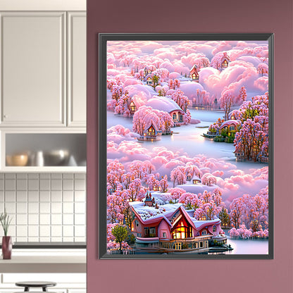 Dreamy Cloud Town - Full Round Drill Diamond Painting 50*65CM