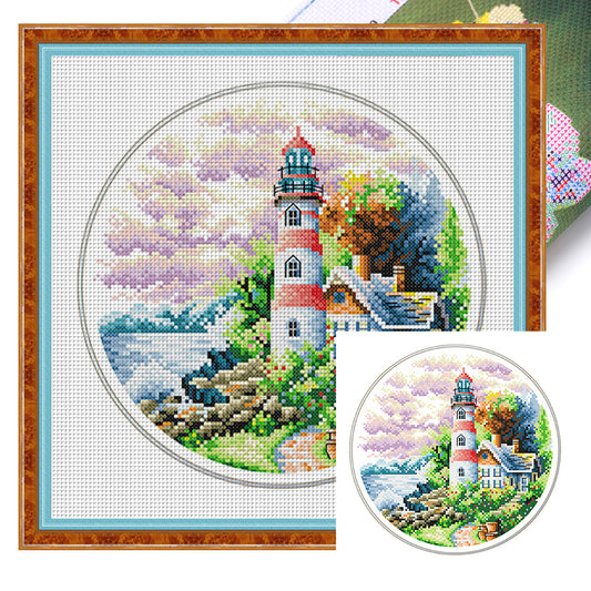 Lighthouse Garden - 11CT Stamped Cross Stitch 35*35CM£¨Spring£©