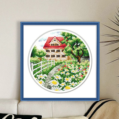 Beautiful Garden - 11CT Stamped Cross Stitch 35*35CM£¨Spring£©