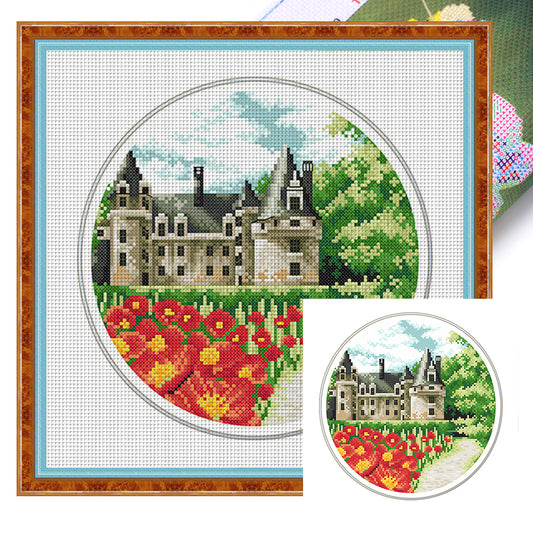 Poppy Garden - 11CT Stamped Cross Stitch 35*35CM£¨Spring£©