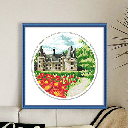 Poppy Garden - 11CT Stamped Cross Stitch 35*35CM£¨Spring£©