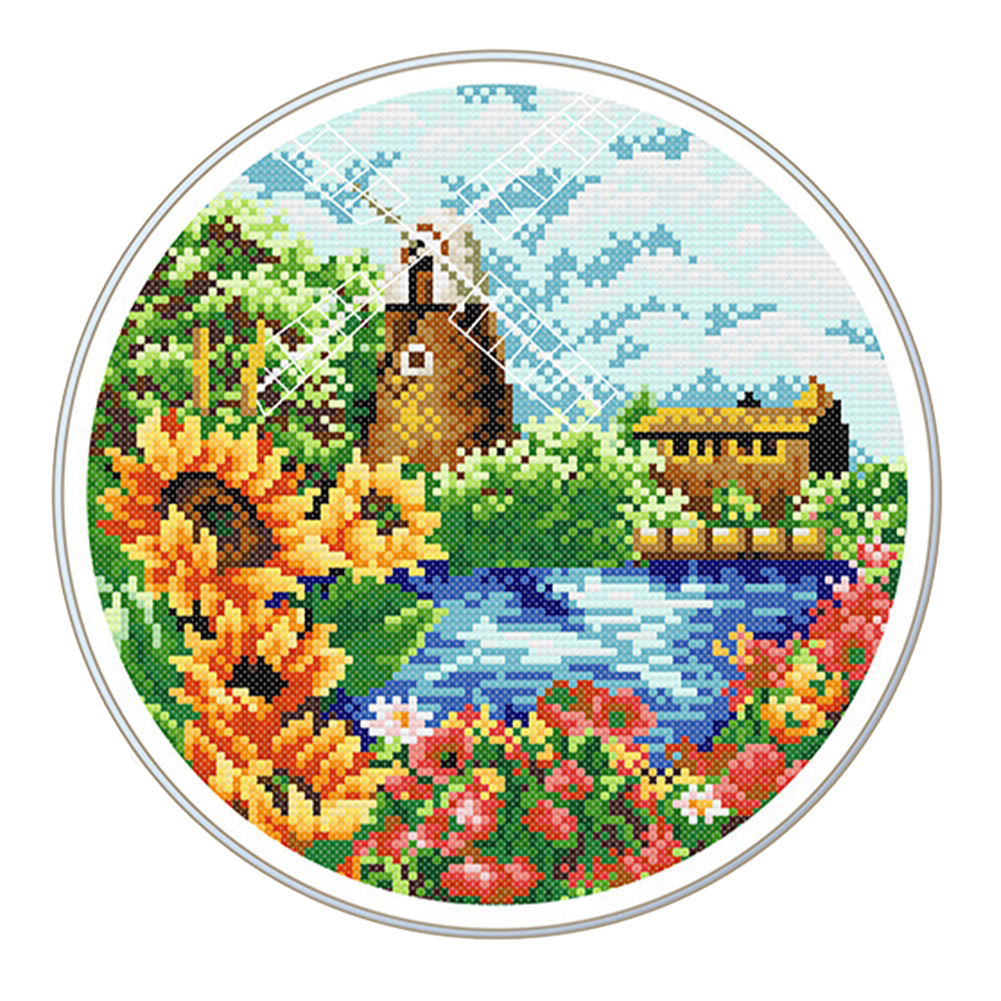 Summer - 11CT Stamped Cross Stitch 35*35CM£¨Spring£©