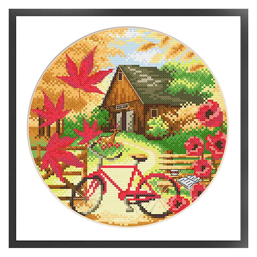 Autumn - 11CT Stamped Cross Stitch 35*35CM£¨Spring£©