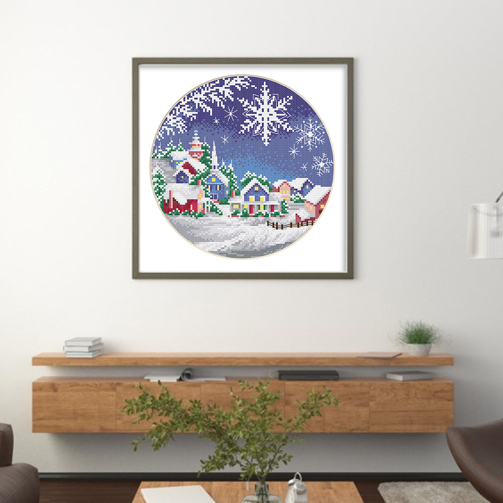 Winter - 11CT Stamped Cross Stitch 35*35CM£¨Spring£©