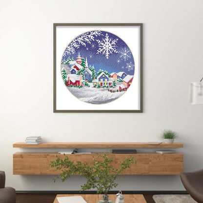 Winter - 11CT Stamped Cross Stitch 35*35CM£¨Spring£©