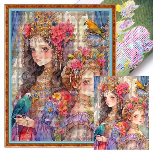 Classical Girl - 11CT Stamped Cross Stitch 40*53CM