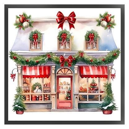 Christmas Shop - 11CT Stamped Cross Stitch 50*50CM